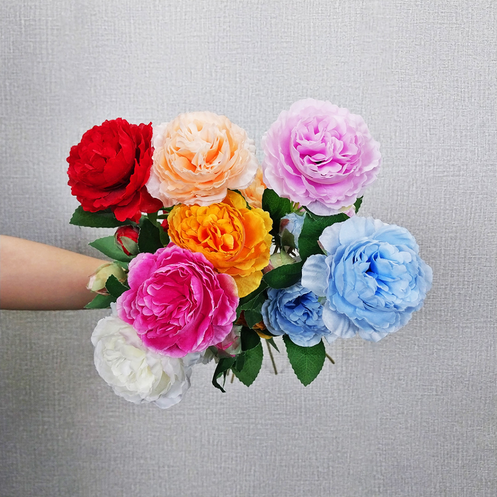 Bunga Mawar Hias Bunga Plastik Palsu Tangkai Ornamen Pajangan Dekorasi Rumah Import Artificial Flower Rose Tanaman Hias Azgalery PBP70