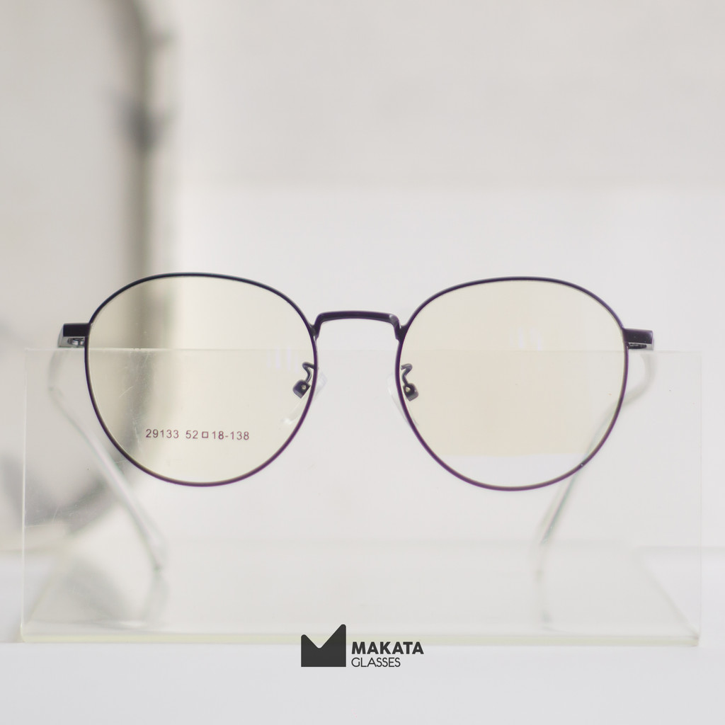 MakataGlasses -Frame Oval Full Besi Tipis - AGASTYA 05