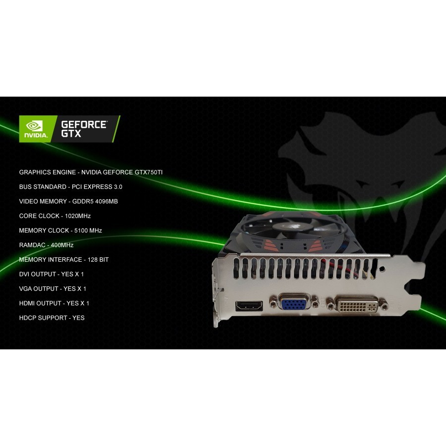 VGA VenomRX Geforce GTX 750 Ti 4GB DDR5 Garansi Resmi