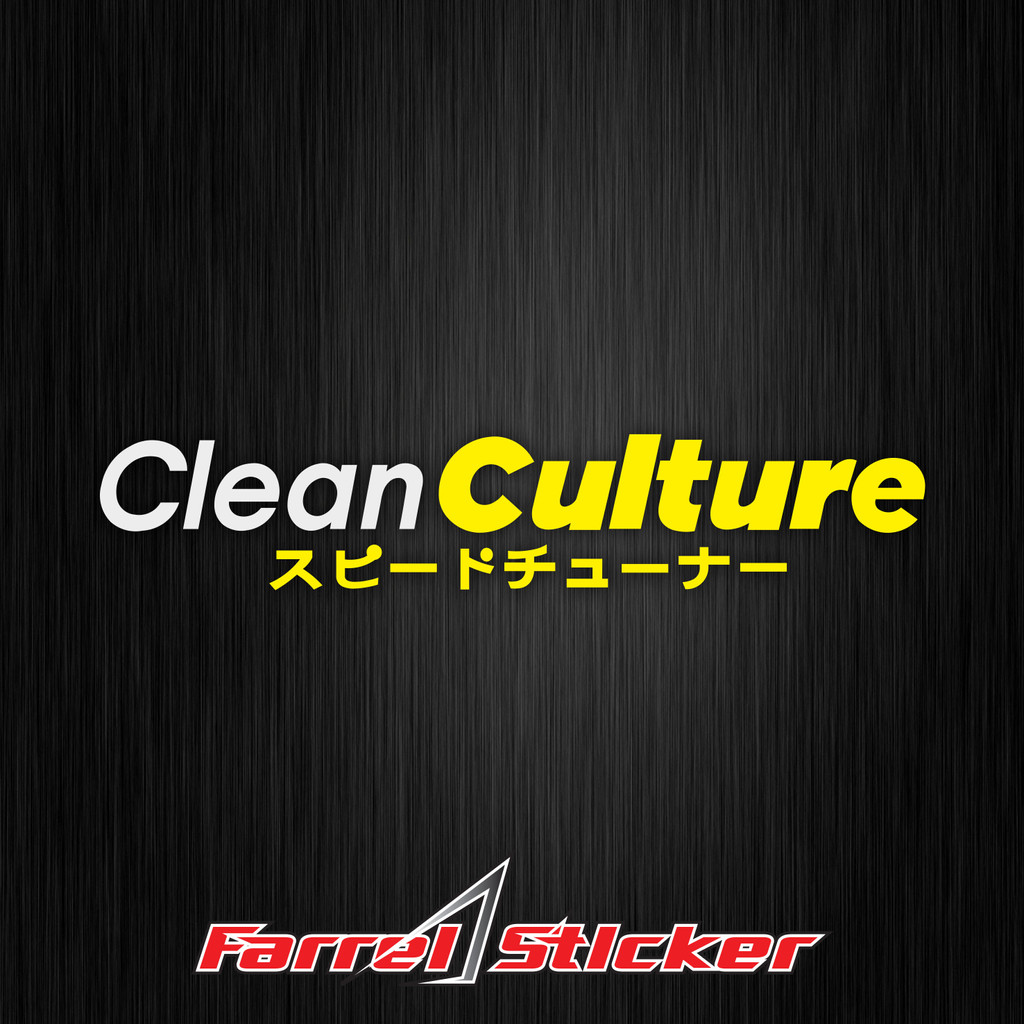 Sticker Clean Culture kanji