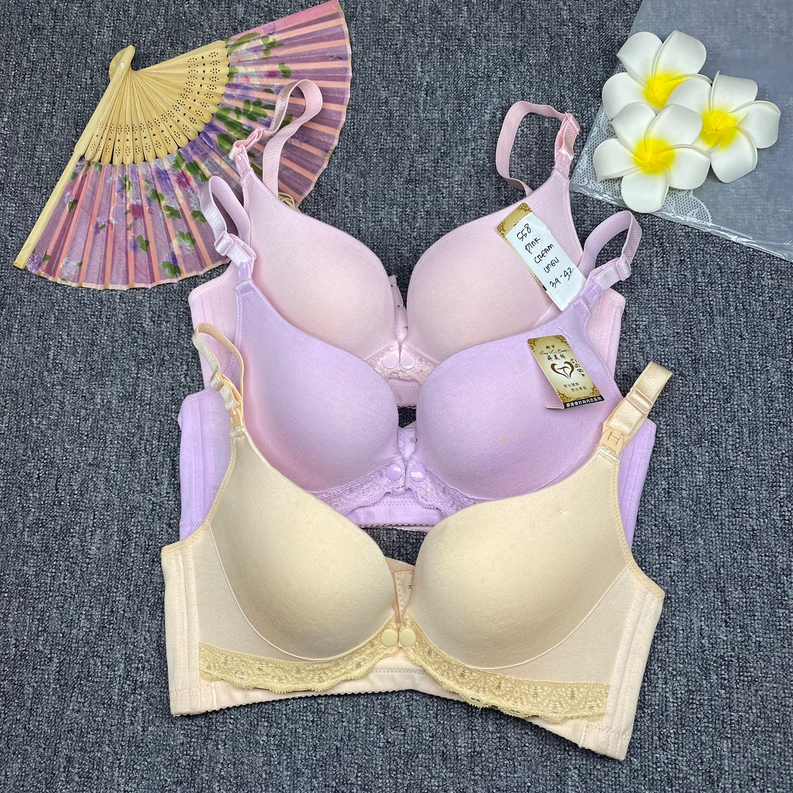 BRA / BH WANITA MENYUSUI 558 TIDAK ADA KAWAT BUSA SEDANG SIZE 34-42