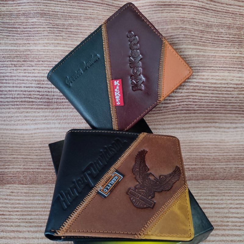 Dompet Lipat Kulit Asli | Dompet Kulit Pria Motif Press