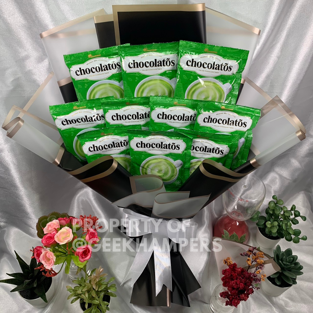 

Mini Buket Bouquet Bucket Chocolatos Drink Matcha Murah Kado Hadiah Ulang Tahun Wisuda Sidang Kelulusan Snack Murah Banget