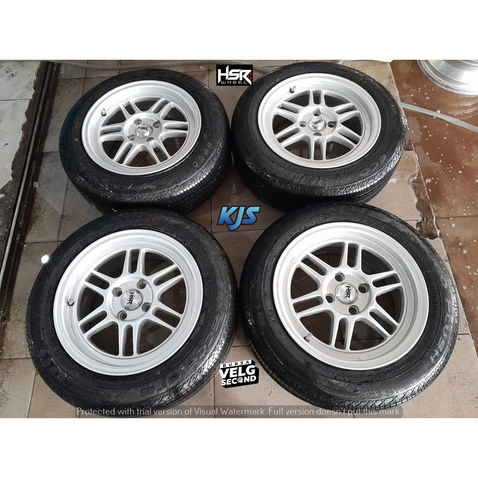 VELG SEKEN KUMAMOTO HSR R15X7 4X100 ET38 SILVER + ECOPLUSH 185 65 R15