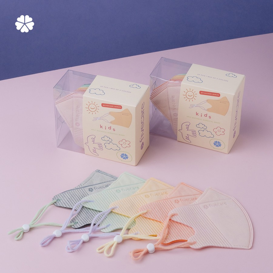 Fivecare Kids Duckbill Series Surgical Mask 4Ply 20 Pcs Masker Anak