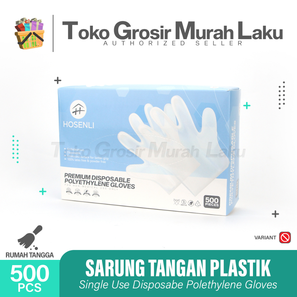 Sarung Tangan Plastik ( 1pack isi -/+500pc ) DISPOSABLE PLASTIC GLOVES