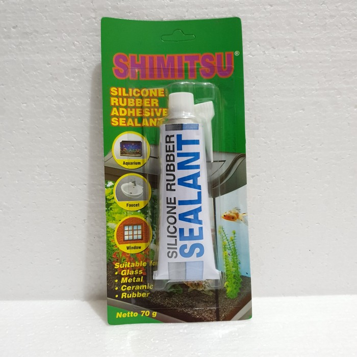 Lem Silicone Sealant Perekat Kaca Plastik Acrylic Aquarium Aquascape Ikan Hias 70g