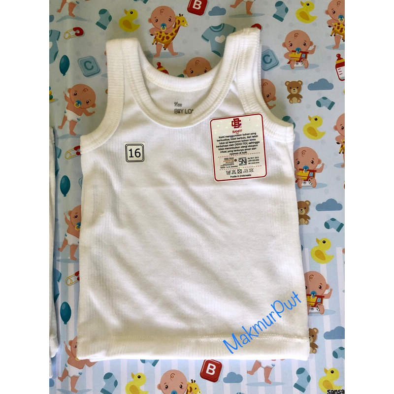 Boy London Kaos Dalam/ Singlet Putih Anak Katun