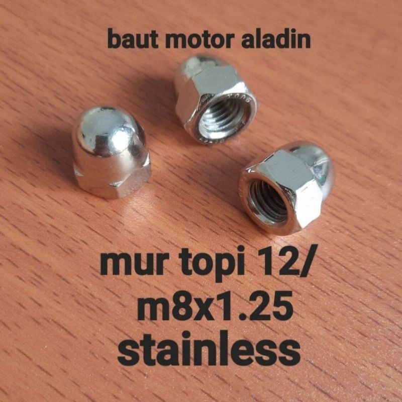 Mur topi 12/M8 stainless (3 pcs)
