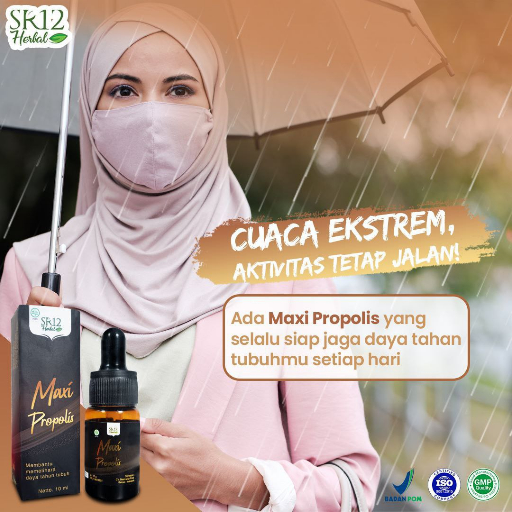 Propolis Maxi Propolis SR12 Menjaga Daya Tahan Tubuh Antioksidan Antikanker 10 ml