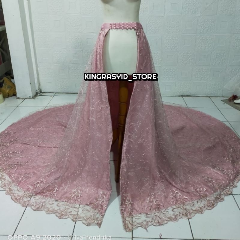 Ekor Gaun Pengantin Tile Akar Mutiara Murah