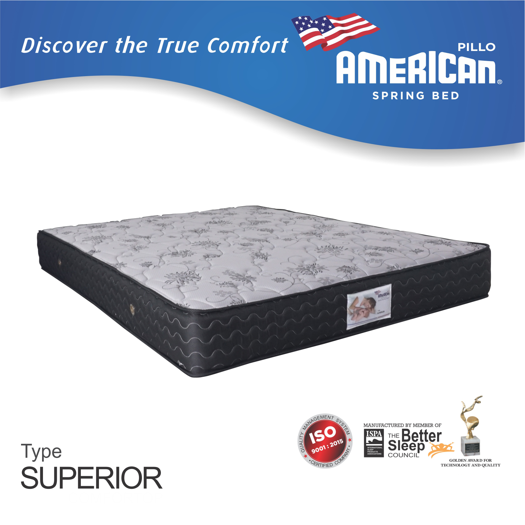 MATRAS Springbed 120x200 Type Superior [American Pillo] - Original 100%