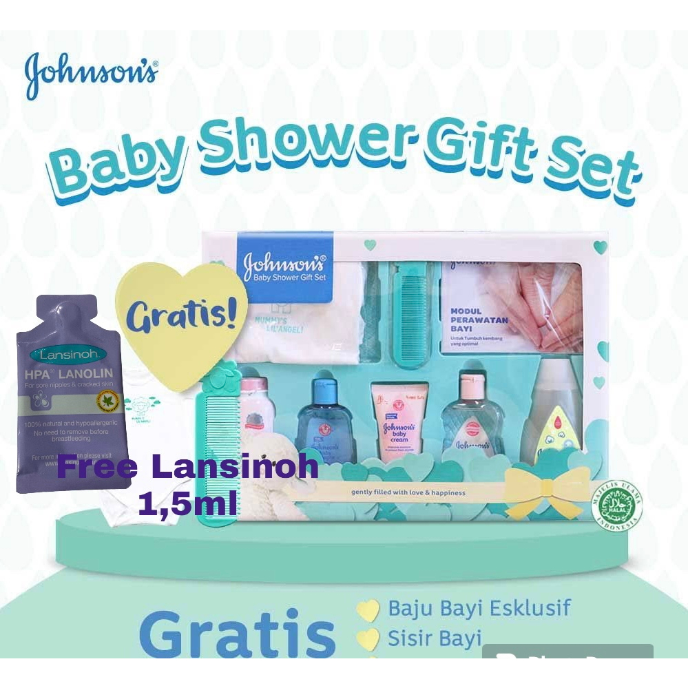 Johnson starter kit hadiah hampers melahirkan gift anak bayi paket hadiah perlengkapan bayi baby gift set johnsons jhonson baby gift box essensial premium Gift