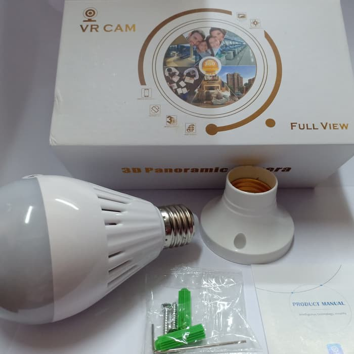 KAMERA LAMPU CCTV CAMERA PENGINTAI TERSEMBUNYI WIFI BOHLAM IP SPY HIDDEN CAMERA MURAH PENGINTIP JS16