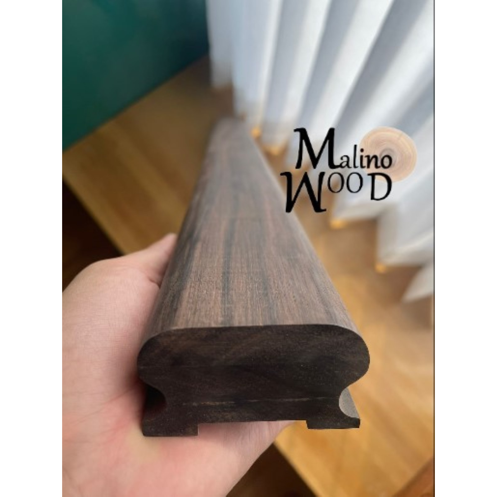 hand rail pegangan railing tangga handle kayu amara