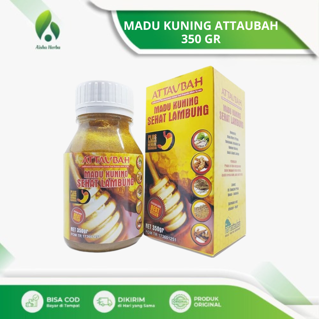 

Madu Kuning At Taubah | Madu Kuning Sehat Lambung | 350 Gr