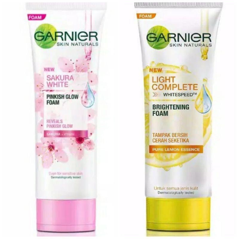 Garnier Sakura Glow Glowing - Light Complete  Face Wash / Facial Foam/ Pembersih Wajah - 50 ml/100 ml