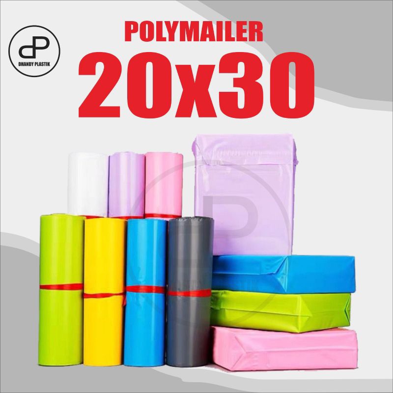 

Plastik Packing Polymailer 20x30cm Glossy Isi 100 Pcs Lem Perekat