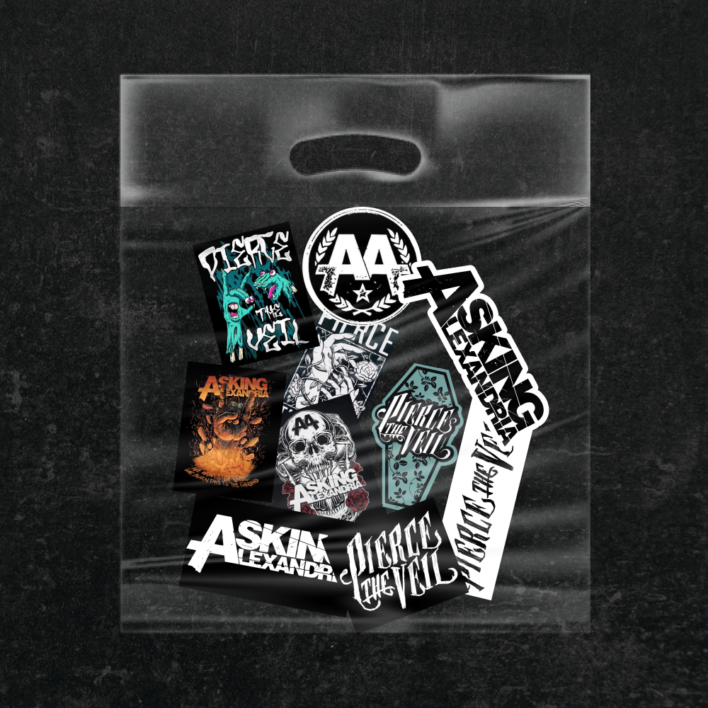 

Stiker Asking Alexandria Pierce the Veil Band Metalcore Vinyl - 10pcs