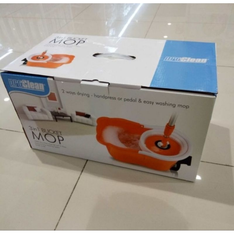 ALAT PEL SPIN DRY MOP ORANGE PROCLEAN