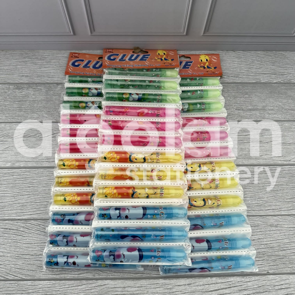 

SATU RENTENG ( 12 PCS ) Glitter Glue Water Glue Lem Stik Cair Lucu Fancy 15ml