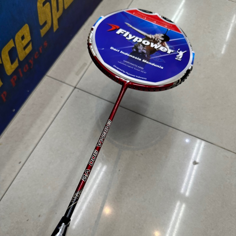 RAKET BULUTANGKIS FLYPOWER ENIGMA 900 V2 V3 KOMPLIT KAOS dan COVER