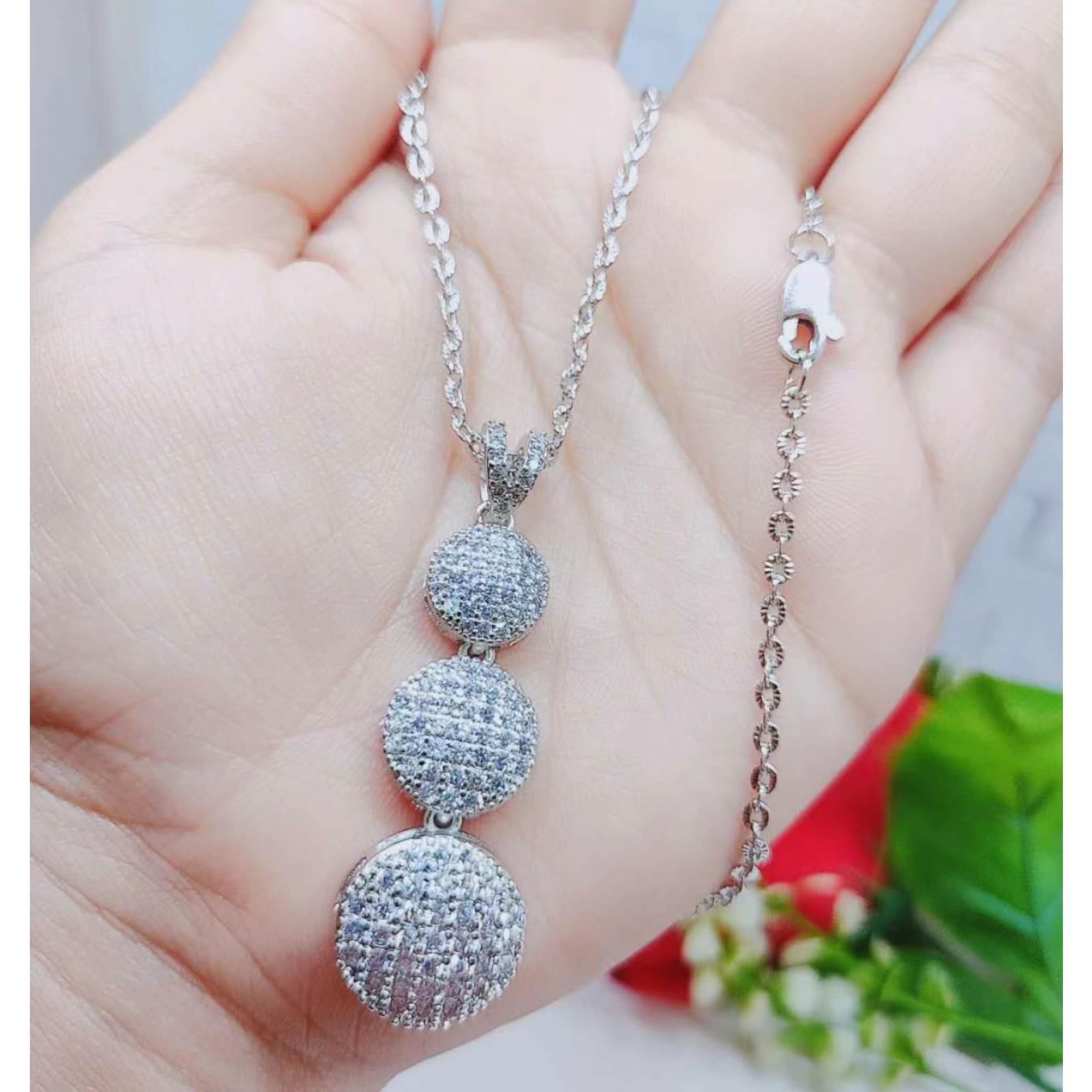 Kalung Xuping Full Mata Lapis Emas Perhiasan Fashion R111