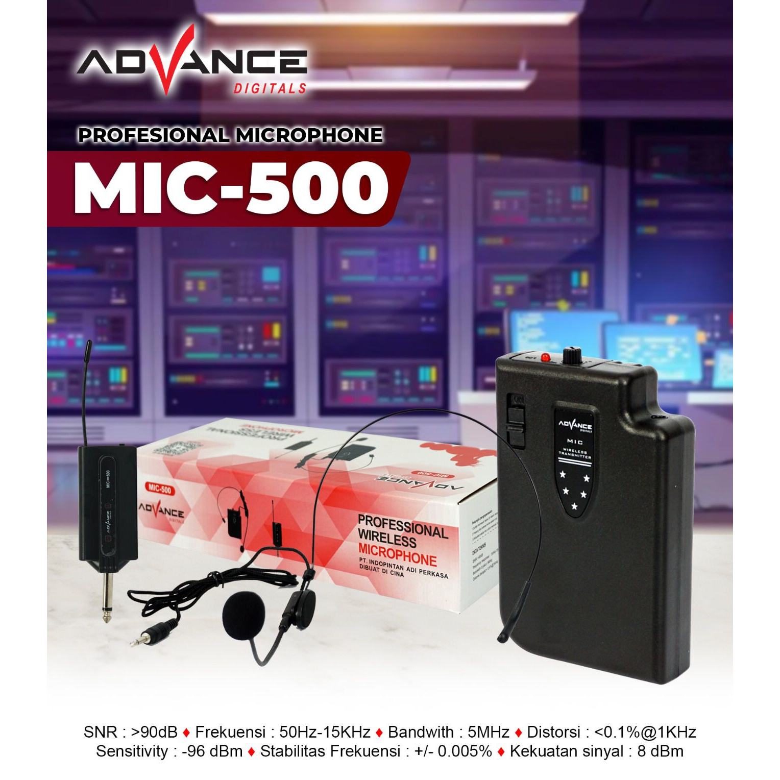 Mikrofon Advance MIC 501 Microphone Mic Call Center Customer Service Karoke Mic Dancer Panggung Mic Clip On Mic Bando