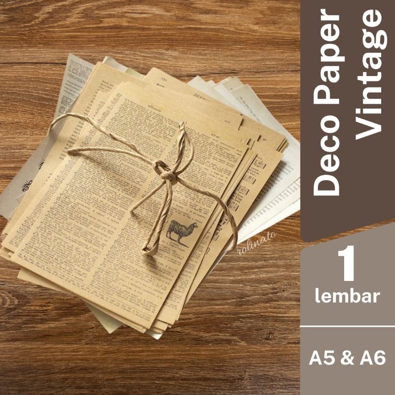 

Decorative Paper Vintage / Kertas Kliping Aesthetic Journal Scrapbook