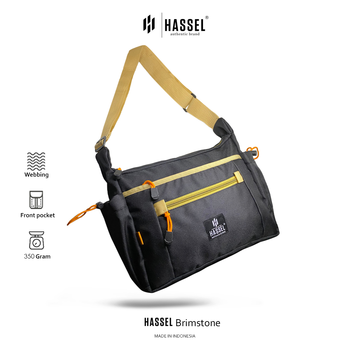 Tas selempang Pria Hassel Brimstone / Slingbag Casual Pria Wanita Premium Original by Hassel