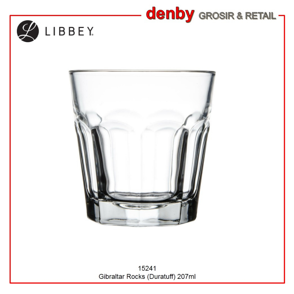 DENBY HOME Libbey Gelas 15241 Glass Gibraltar Rocks Duratuff 207ml