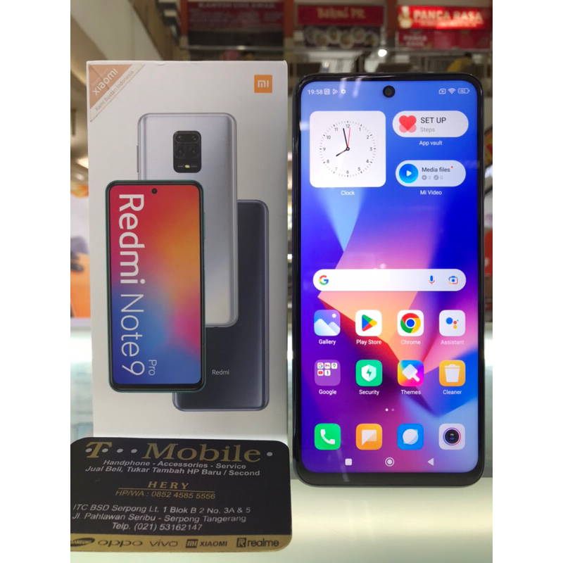 XIAOMI REDMI NOTE 9 PRO 8GB 128GB NFC - GREY - SNAPDRAGON 720G - SECOND MULUS - FULLSET ORI - RESMI
