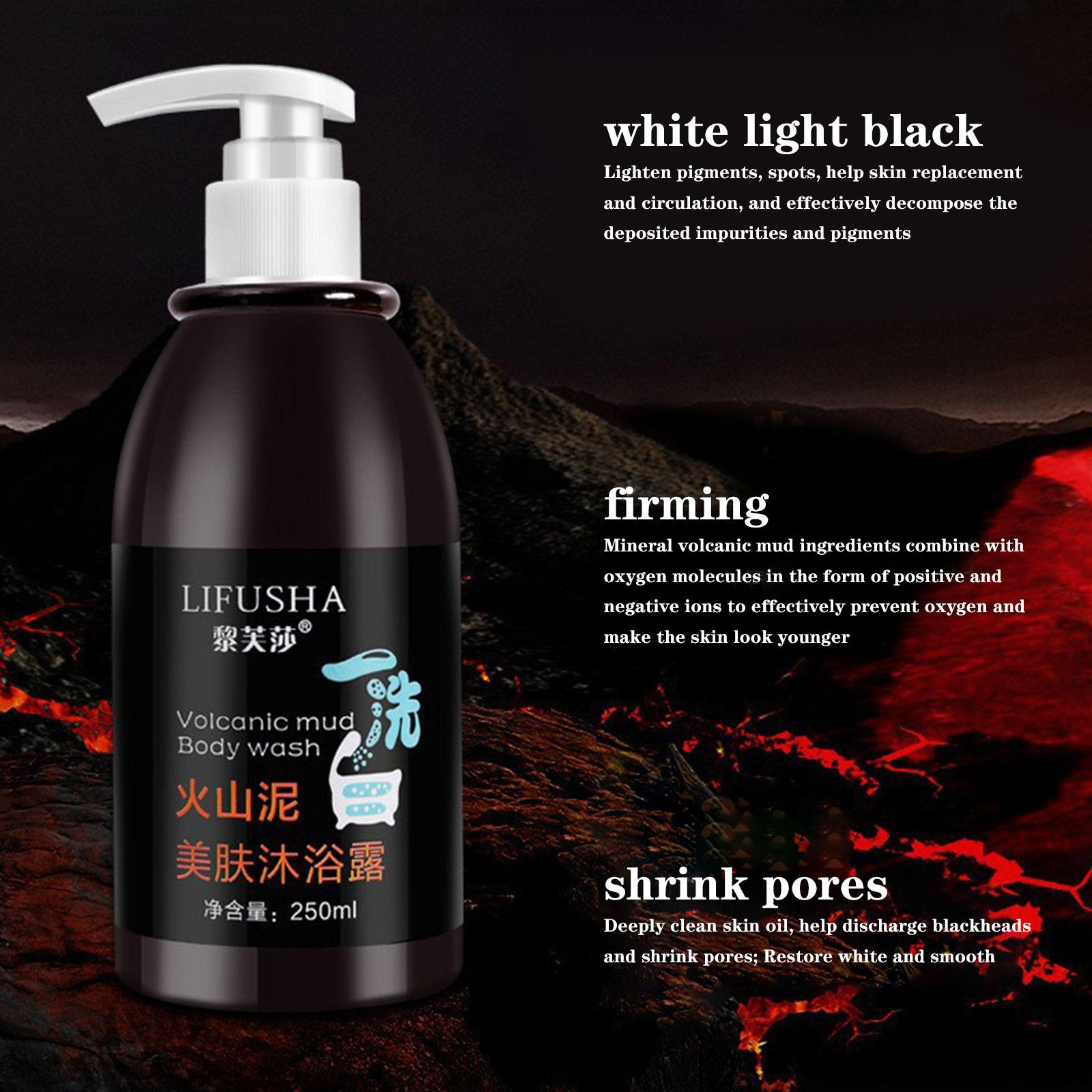 Sabun Lumpur Vulkanik Sabun Pemutih Badan Instant Sabun Mandi Pemutih Badan Lumpur Vulkanik  250ml Original Whitening Body Wash Volcanic Mud Whitening Shower Gel