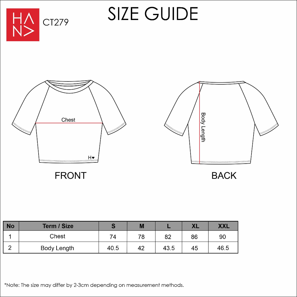 HanaFashion JKT - Bomi Raglan Chekered Blouse Crop Top Atasan Wanita - CT279