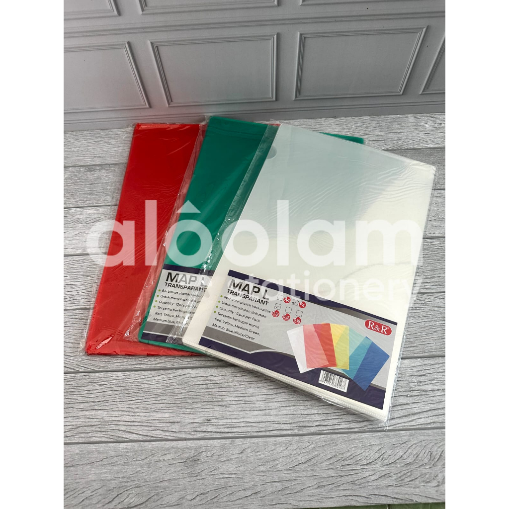 

SELUSIN ( 12 PCS ) Map L Plastik Transparan Big
