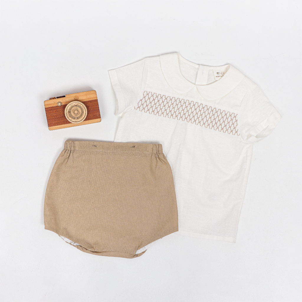 MASON&MILLE - Arthur Smocked Set - Set Anak Laki-Laki