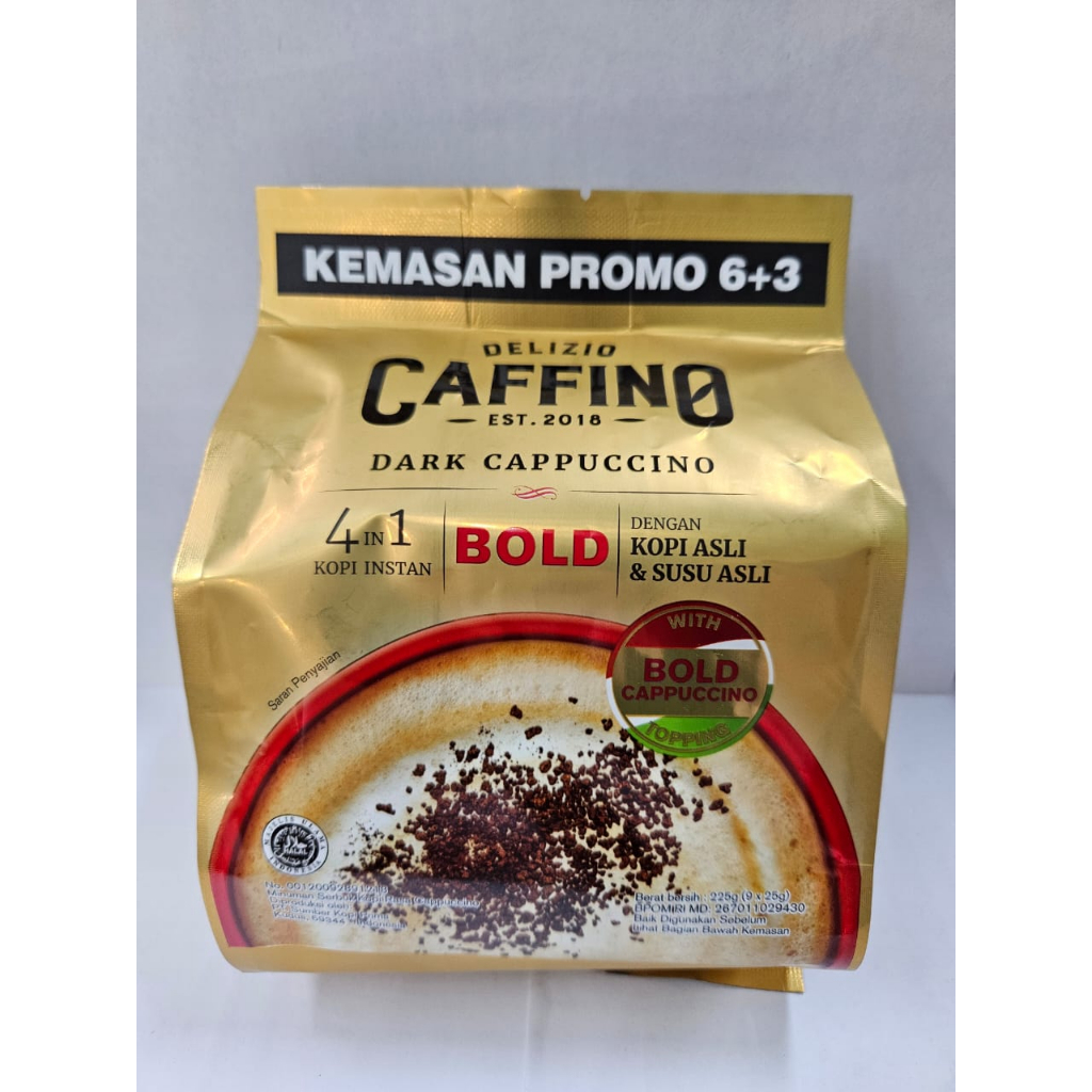 Caffino Bold Dark Cappuccino 4in1 Kopi Instan 9x25gram