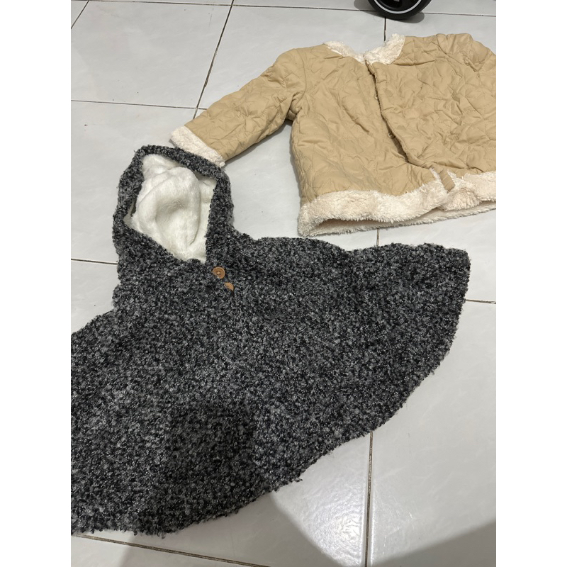 jaket cardigan sweater anak perempuan cewe preloved 1-2 tahun like new uniqlo baju winter anak unise