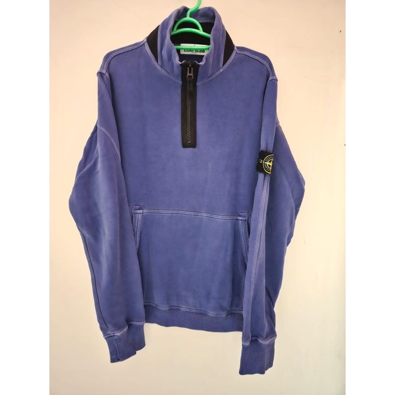 CREWNECK ZIPPER STONEISLAND BLUE/BIRU SECOND AUTHENTIC