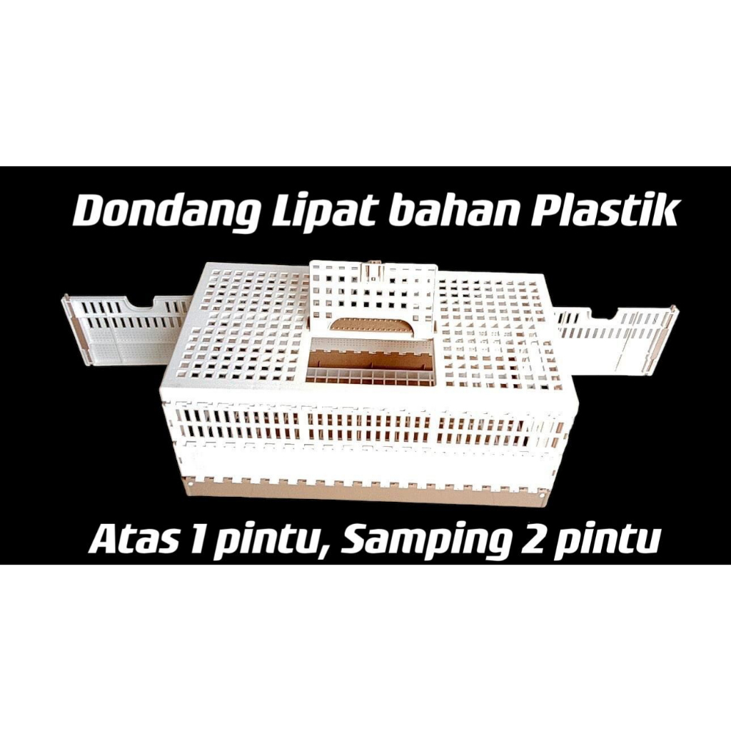 Dondang Gabur / Kandang Lipat Bahan Plastik Ringan & Praktis / Ukuran 58cm.32cm.24cm