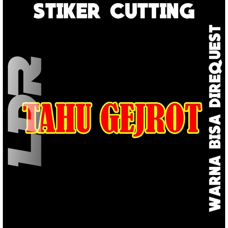 stiker cutting es buah/sate ayam/batagor/tahu gejrot/siomay/sate sapi/sate kambing buat di etalase dan gerobak