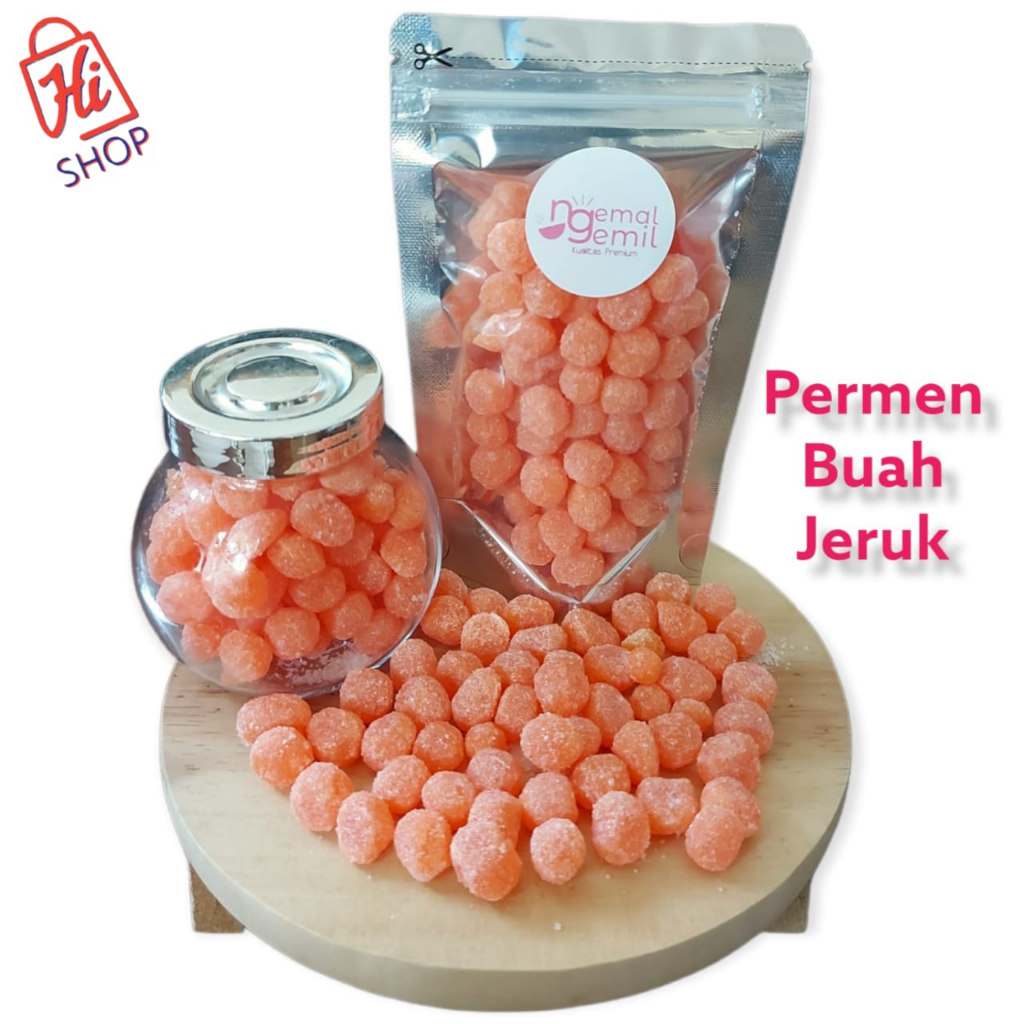 Permen Rasa Buah Jeruk Tabur Gula Kualitas Premium