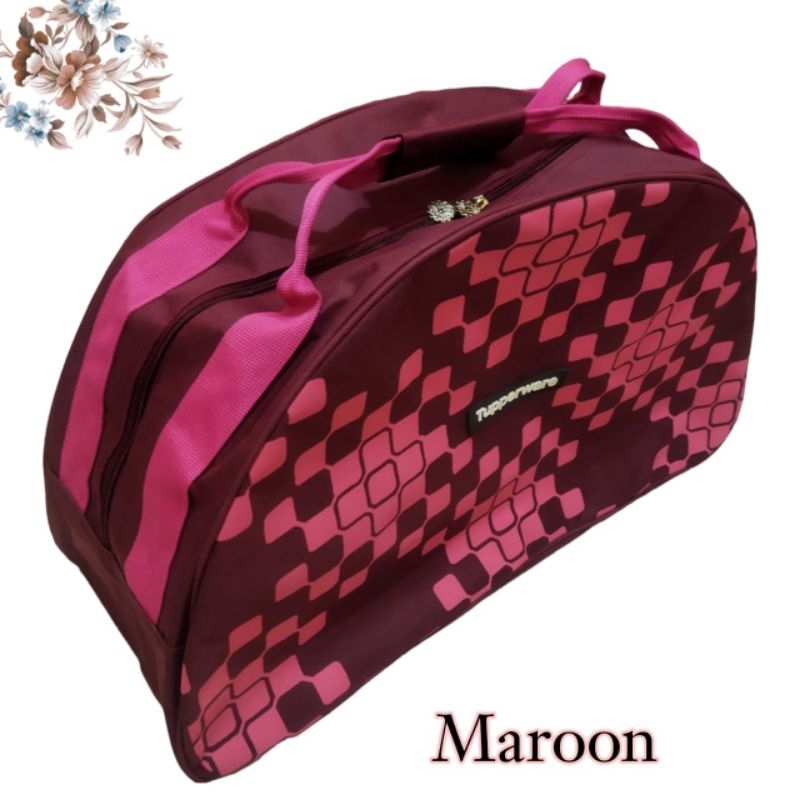 Tas Traveling / tas mudik / tas piknik / kitbag Motif Kotak Coco Tupp ( Zipper Bunga Es )