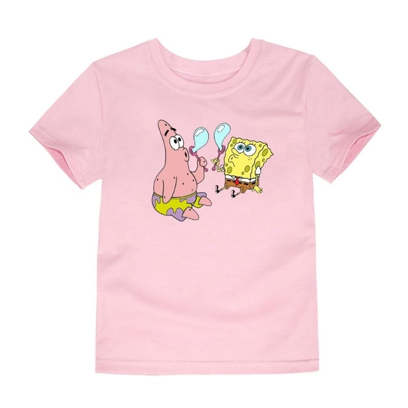 Kaos Anak SpongeBob Patrick Baju Anak Kaos Oblong Anak Lengan Pendek 2-1Th Cod