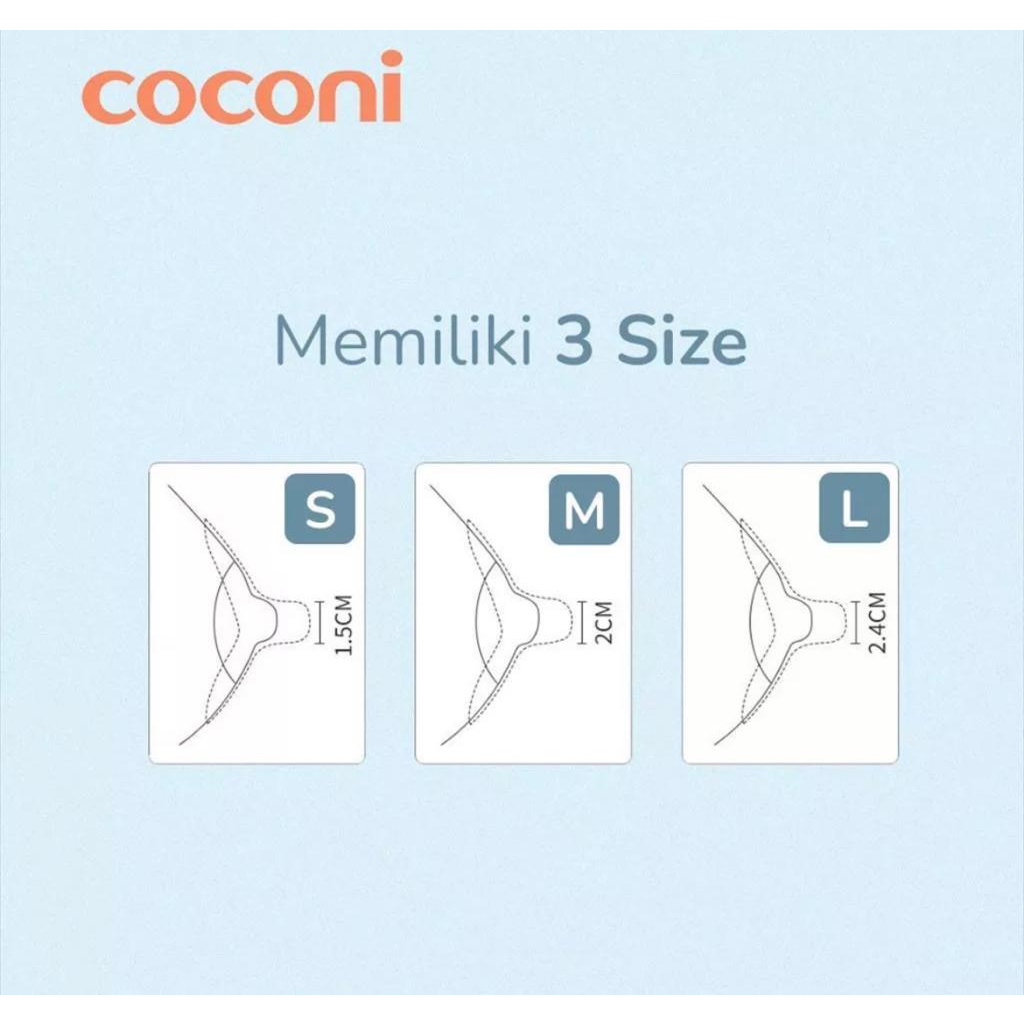 Coconi Nipple Shield 2 pcs | Pelindung Puting Bahan Silikon Menyusui