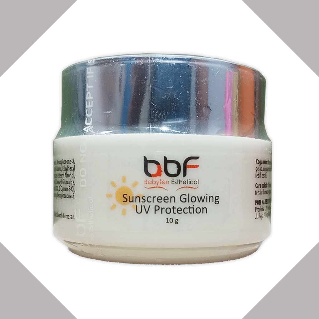 BBF Sunscreen Glowing UV Protection, Babyfee Esthetical Sunscreen Type Brown Cream