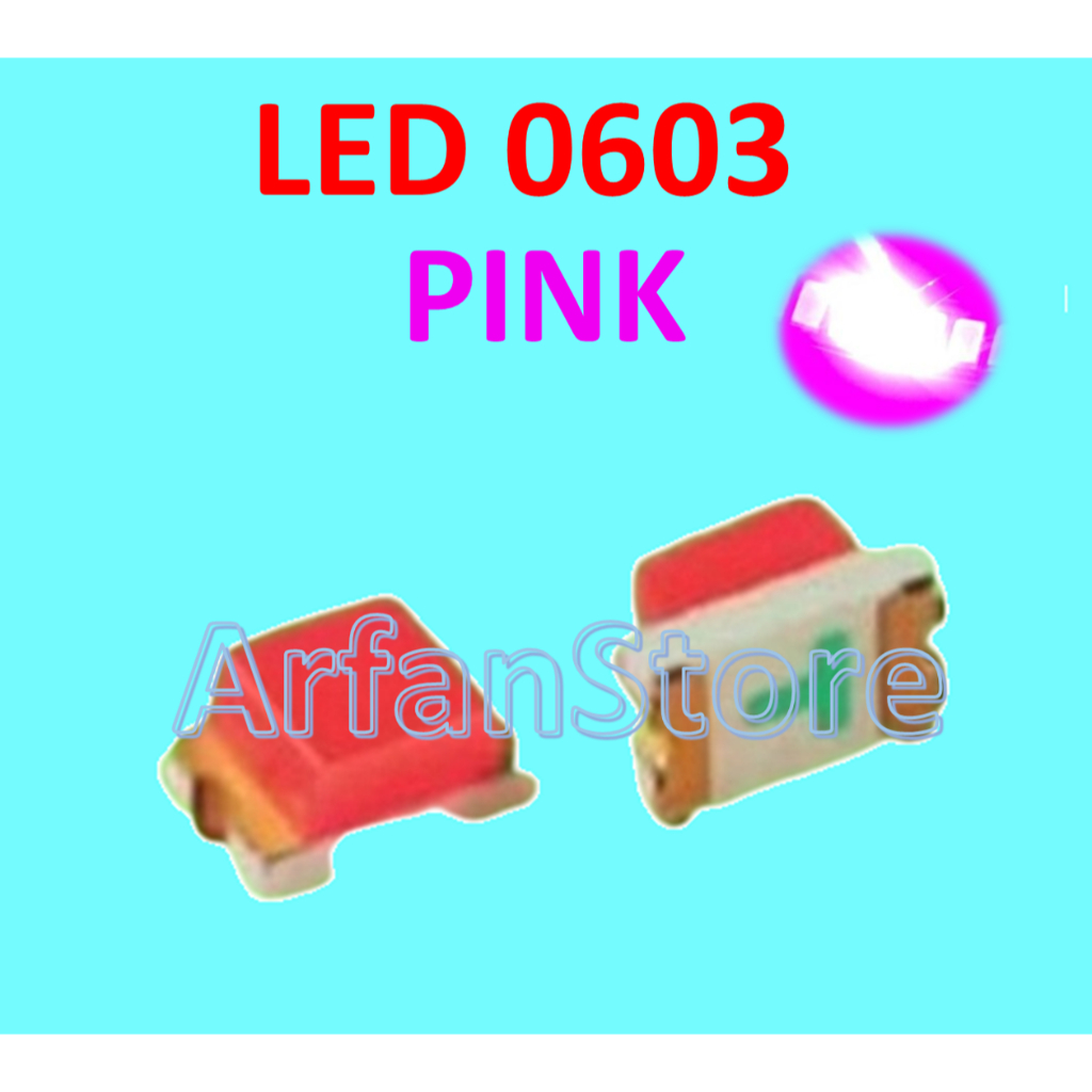 SMD LED 0603 PINK SMT Super Bright Chip Warna Merah Muda PER 20PCS