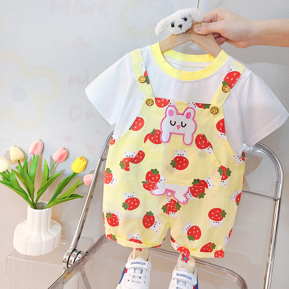 Overall Anak Perempuan Jumpsuit Anak Perempuan Set GEN1E Baju Anak Import