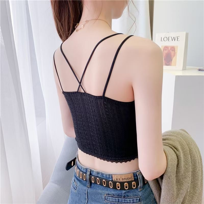 Tank Top Atasan Wanita Import Pendek Tanktop With Bra Fashion Mini Sexy Back Korean Polos 828