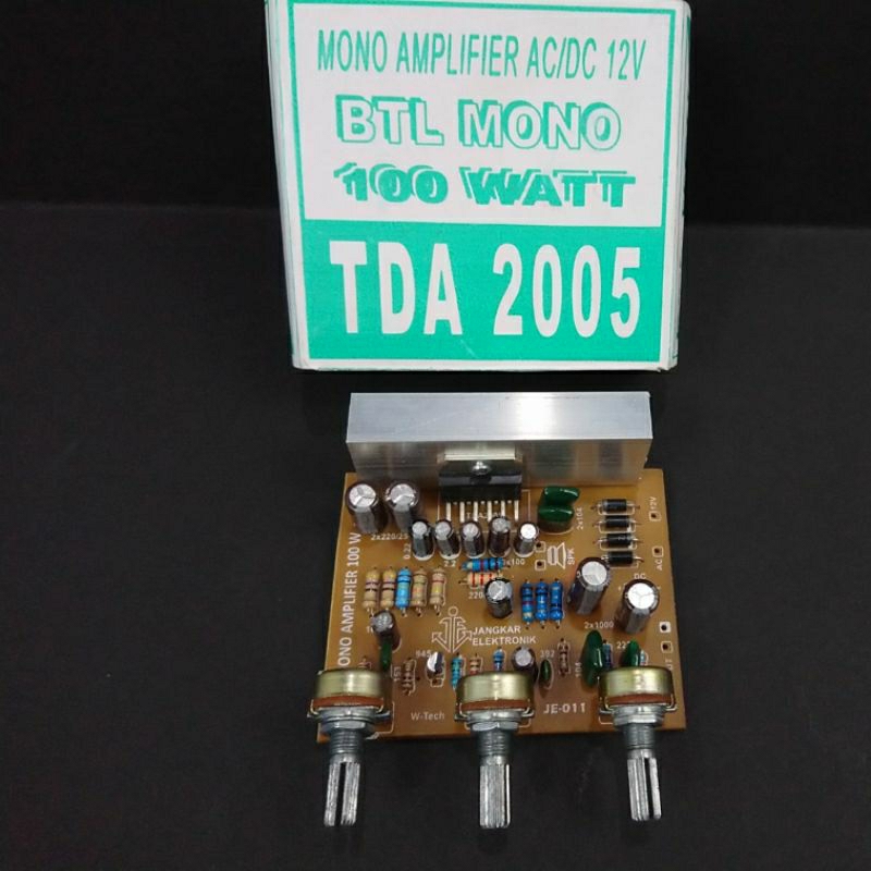 Kit Power Amplifier Mono TDA2005 BTL Mono 100 Watt Jangkar JE 001